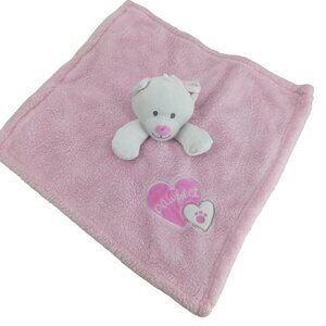 Baby Gear Pink Kitty Cat Pawfect Embroidered Lovie Lovey Security Blanket
